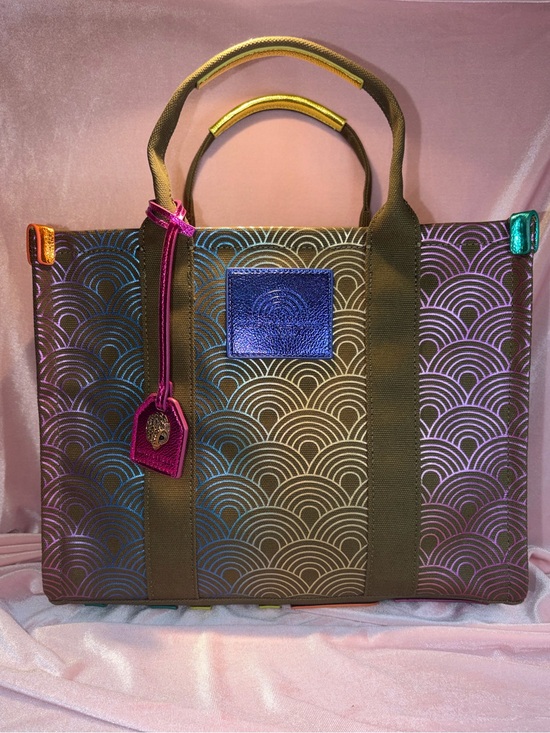 Kurt Geiger Handbags - NWT Authentic Kurt Geiger Southbank Tote Olive / Rainbow Metallic + Dust Bag